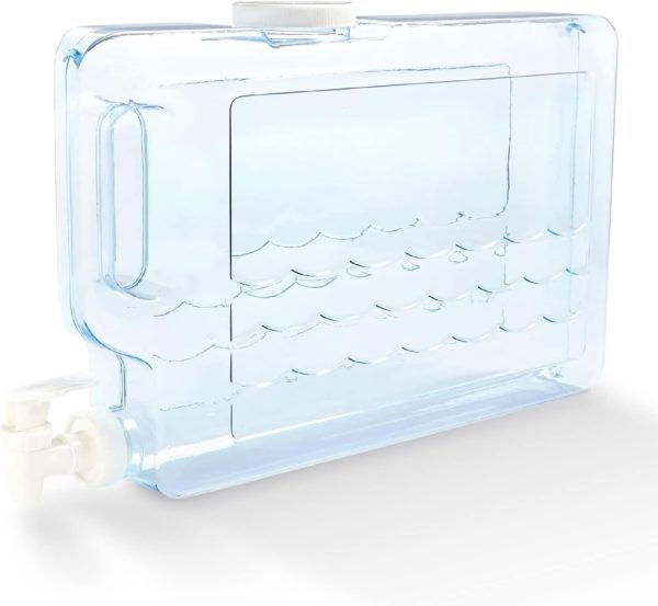 Aitatty Slimline Fridge Drink Dispenser, 1.25 Gallons - Plastic Beverage Container with Spigot and Convenient Handle