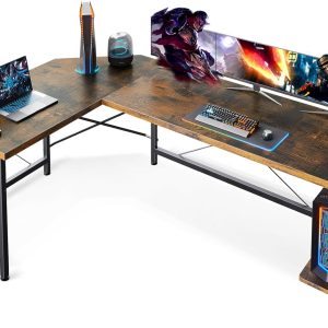 Aitatty L Shaped Corner Computer Desk, Sturdy Remote Work Computer Table, Writing, Gaming