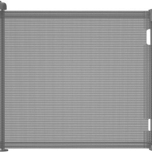 Aitatty Retractable Safety Gate - Mesh Baby or Dog Gate, 33" Tall, Extends up to 55" Wide - Child and Pet Safety Gate for Doorways, Stairs, Hallways - Indoor/Outdoor Use (Grey, 33"x55")