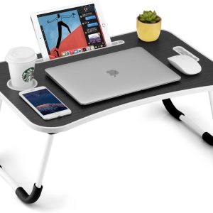 Aitatty Portable Lap Desk Bed Table Tray,Foldable Laptop Table,Laptop Stand with Cup Holder for Working